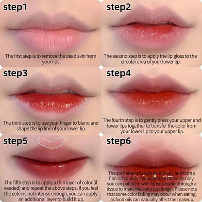 Handaiyan 6-Pcs/Set Long-Lasting Matte Pearl Lip Stain Lipstick Cosmetic Combo Kit - Waterproof, Moisturizing, Non-Stick Cup, Nude Makeup, All Skin Types, Ideal Teen Gifts for Daily & Special Occasions