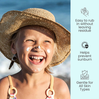 Mineral Sunscreen SPF 50 for Children and Infants - Non-Toxic Zinc Oxide Sunblock for Sensitive Skin, Unscented, Travel Size 3.4 Oz, FSA Eligible