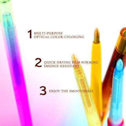 Sheeneffect Multichrome Iridescent Metallic Shimmer Gel Eyeliner - Waterproof, Vegan, Long-Lasting Longwear Eye Liner, Daily & Festival Makeup, Single Item Eyes Cosmetic Gift