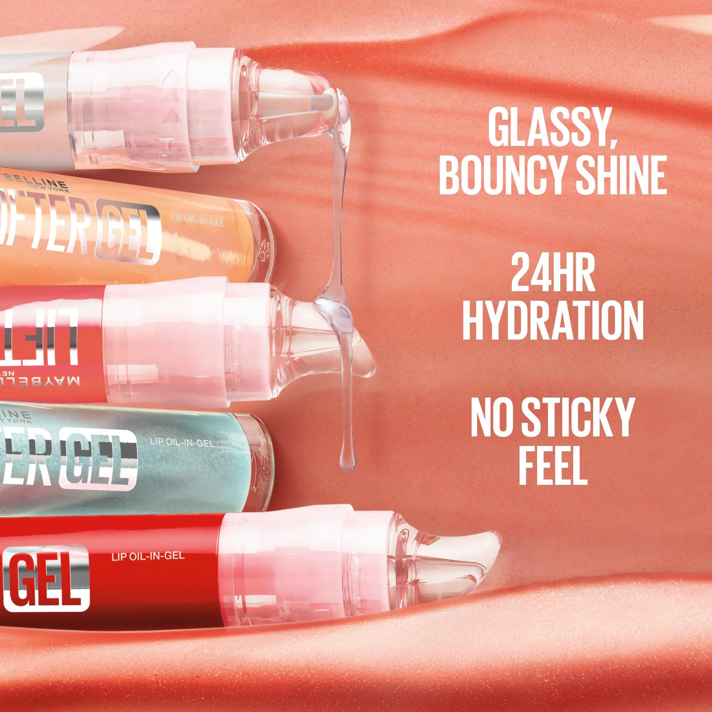 Exclusive Love Island Lash & Lip Duo - Blackest Black Body Mascara, Lifter Gel, with Free Bombshell Mirror, Maybelline New York