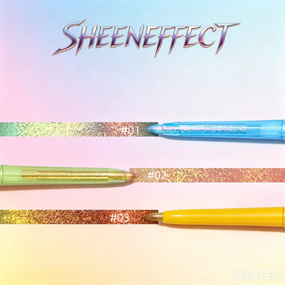 Sheeneffect Multichrome Iridescent Metallic Shimmer Gel Eyeliner - Waterproof, Vegan, Long-Lasting Longwear Eye Liner, Daily & Festival Makeup, Single Item Eyes Cosmetic Gift