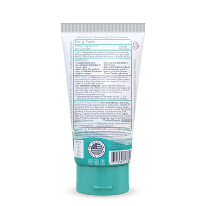 Mineral Sunscreen SPF 50 for Children and Infants - Non-Toxic Zinc Oxide Sunblock for Sensitive Skin, Unscented, Travel Size 3.4 Oz, FSA Eligible