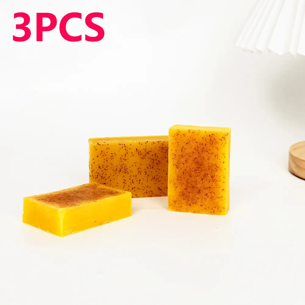 3PCS Turmeric Soap,Deep Cleansingsoap,Moisturizing Soap for Face &Body,Body Wash & Soap for Women& Men