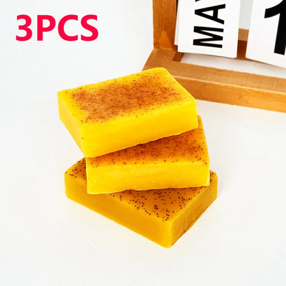 3PCS Turmeric Soap,Deep Cleansingsoap,Moisturizing Soap for Face &Body,Body Wash & Soap for Women& Men