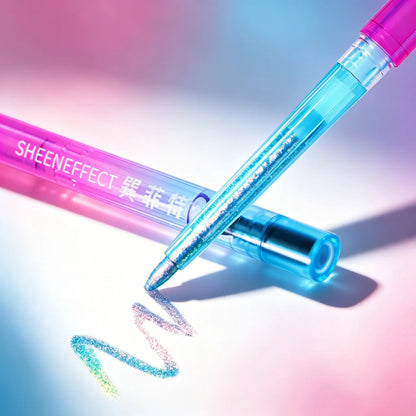 Sheeneffect Multichrome Iridescent Metallic Shimmer Gel Eyeliner - Waterproof, Vegan, Long-Lasting Longwear Eye Liner, Daily & Festival Makeup, Single Item Eyes Cosmetic Gift