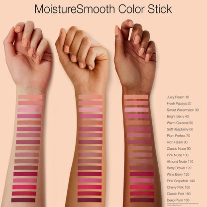 Neutrogena Moisture Smooth Color Stick for Lips - Hydrating Lipstick with Balm-Like Formula, Enriched with Shea Butter and Fruit Extracts, Shade 120 Berry Brown, 0.11 oz (Single Pack)