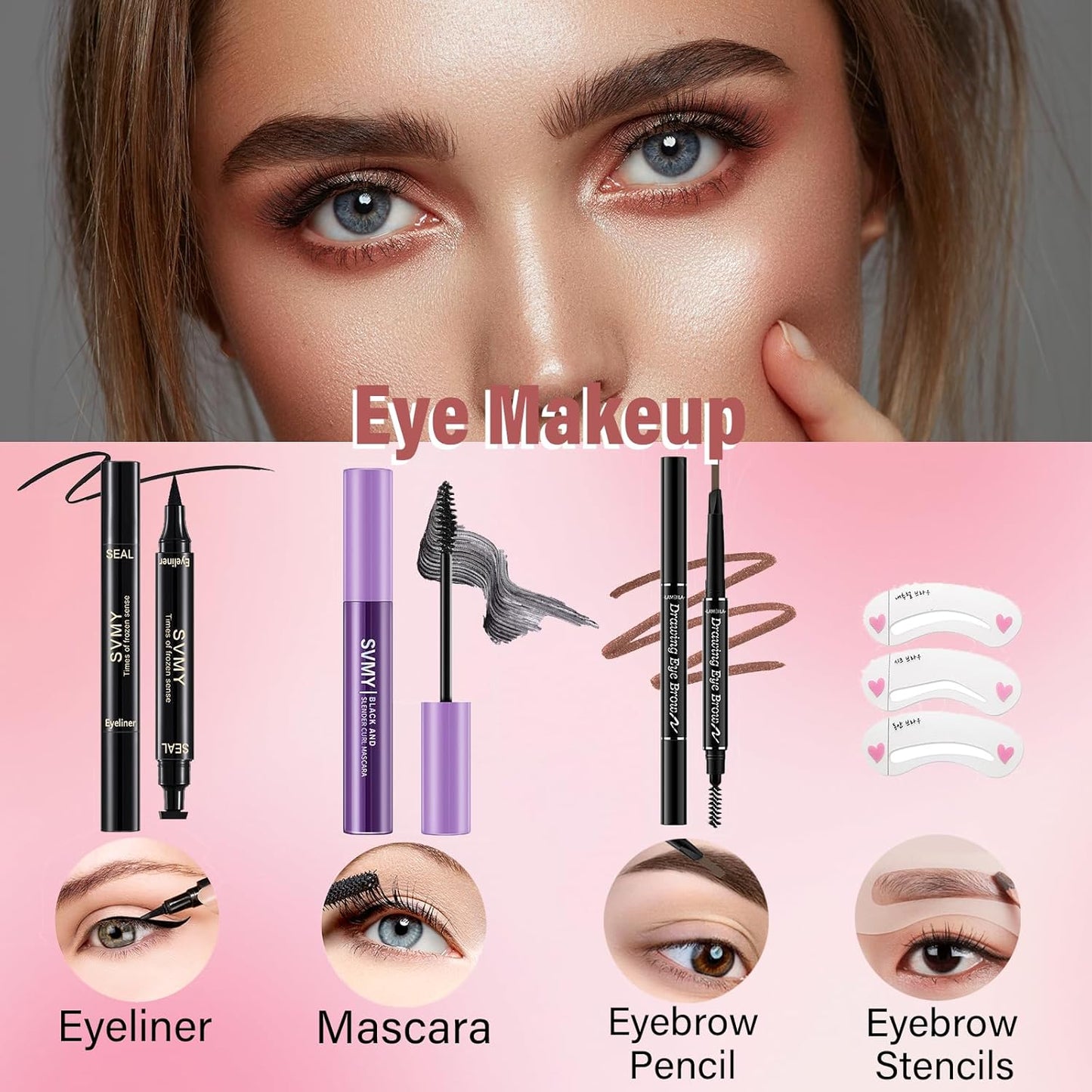 Professional Makeup Set for Women and Teens - Complete Kit with Eyeshadow Palette, Lip Gloss, and Face & Eye Makeup Essentials